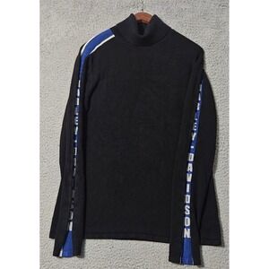 Harley-Davidson Turtleneck Sweater Men's XL Black Spellout Logo Pullover Stretch